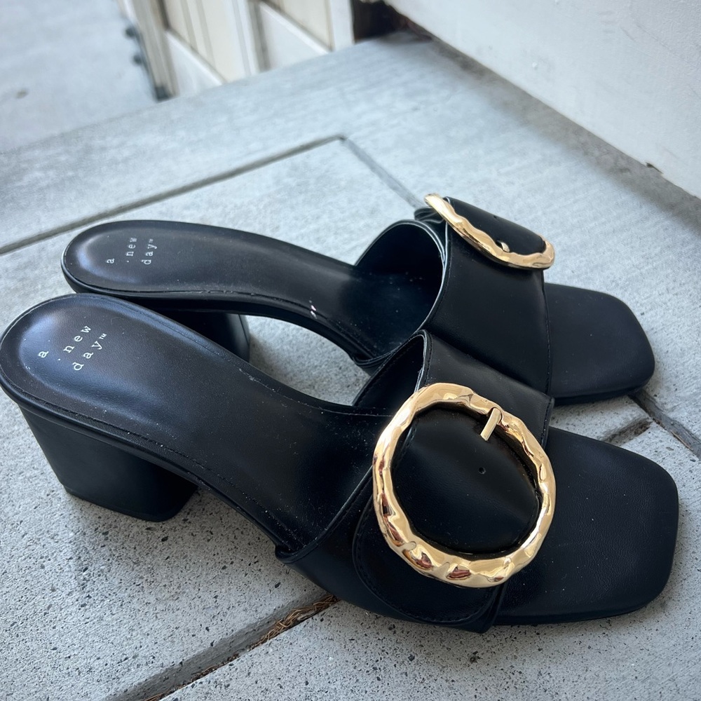 Buckle Mule Heel